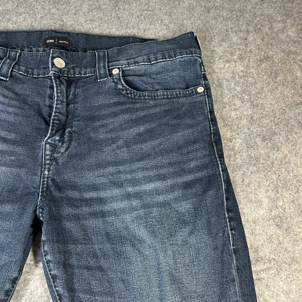 True Religion Jeans Men's 38 Geno Flap Big T Slim Fit Medium Wash Denim Stretch